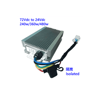 72Vdc to 24Vdc  240w 360w 480w  Isolated voltage reducer